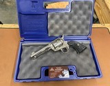 Stunning Colt SAA Single Action Army 1998 Nickel 45 Colt Nickel, 4 3/4” with box! - 1 of 15