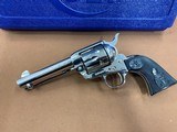 Stunning Colt SAA Single Action Army 1998 Nickel 45 Colt Nickel, 4 3/4” with box! - 2 of 15