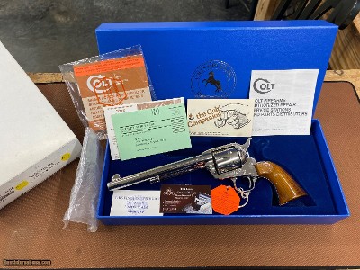 Custom Shop Nickel Colt SAA Single Action Army 45, 7.5
Barrel w/Box AMAZING!