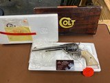 Beautiful Colt SAA Single Action Army Nickel 45, 7.5 Barrel - 1 of 15