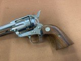 Stunning Colt SAA Single Action Army 1993 Nickel 45 Colt Nickel, 5.5” Walnut Grips - 2 of 15