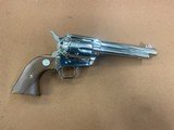 Stunning Colt SAA Single Action Army 1993 Nickel 45 Colt Nickel, 5.5” Walnut Grips - 9 of 15