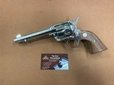 Stunning Colt SAA Single Action Army 1993 Nickel 45 Colt Nickel, 5.5” Walnut Grips