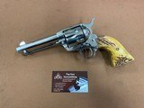 Amazing Colt SAA Single Action Army Nickel 2nd Gen (1967), 45 Colt, 4 3/4” w/ Stag Grips!!! - 1 of 14