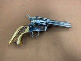 Amazing Colt SAA Single Action Army Nickel 2nd Gen (1967), 45 Colt, 4 3/4” w/ Stag Grips!!! - 4 of 14