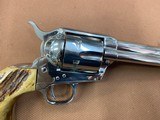 Amazing Colt SAA Single Action Army Nickel 2nd Gen (1967), 45 Colt, 4 3/4” w/ Stag Grips!!! - 6 of 14