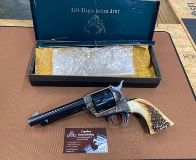 Amazing 1956 Colt SAA Single Action Army 2nd Gen (First Year), 38 spl, 5.5”, Real Stags