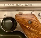 RUGER .22 LR MARK II COMPETITION TARGET MODEL PISTOL - STAINLESS AND WOOD - 5 1/2