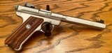 RUGER .22 LR MARK II COMPETITION TARGET MODEL PISTOL - STAINLESS AND WOOD - 5 1/2