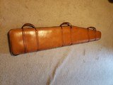 Leather rifle case, sheep wool rifle sleeve. - 1 of 4