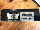 NOSLER 300 H&H MAG 180GR 19 ROUNDS - 1 of 1