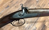ENGLISH TEN GAUGE PERCUSSION SXS SHOTGUN 30” DAMASCUS BARRELS WITH NO MAKERS NAME GREAT SHOOTING GUN MAKE OFFER - 1 of 17