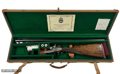 EXCELLENT ORIGINAL CONDITION AUGUSTE FRANCOTTE 30” IC/MOD BARRELS CASED BEST QUALITY HAMMER GAME/CLAYS GUN