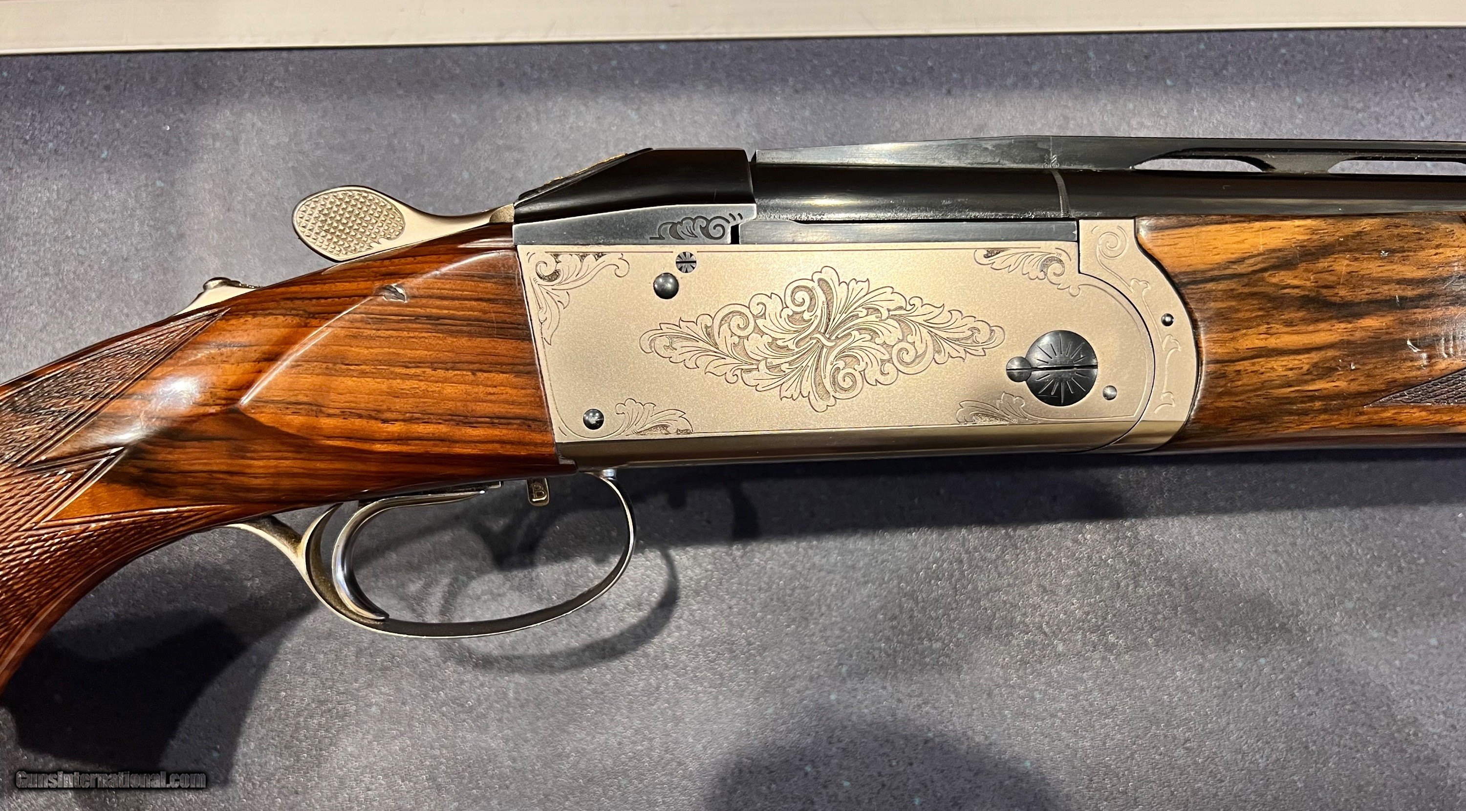 SOLD *** KRIEGHOFF K80 STANDARD SCROLL 32” WILKINSON BARRELS WITH SIX EXTENDED CHOKES GOLD