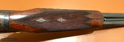 THE FINEST AVAILABLE JAMES PURDEY 12GA LIVE PIGEON TRAP GUN CONSTRUCTED BY HARRY LAWRENCE TWO SETS OF 30” VENT RIB BARRELS CASED BUILT 1964 - Image 6 of 25
