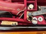 JAMES PURDEY BEST HAND DETACHABLE SIDELOCK EJECTOR TWO BARREL SET VENT RIB TRAP/PIGEON GUN EXCELLENT CONDITION BUILT IN 1964 PURDEY LETTER - 21 of 25