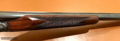 THE FINEST AVAILABLE JAMES PURDEY 12GA LIVE PIGEON TRAP GUN CONSTRUCTED BY HARRY LAWRENCE TWO SETS OF 30” VENT RIB BARRELS CASED BUILT 1964 - Image 10 of 25