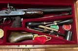 ANTIQUE AUGUSTE FRANCOTTE LEIGE BEST QUALITY .40 CALIBER TARGET PISTOL CASED WITH ALL ACCESSORIES - 2 of 14