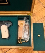 ***SOLD*** COLT 1908 .380 ACP 3 3/4” BARREL IVORY GRIPS DELUXE FRENCH FITTED PRESENTATION CASE EXCELLENT CONDITION RESTORED PISTOL BUILT IN 1911 - 10 of 12
