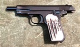 COLT 1903 .32 ACP PISTOL 4” BARREL WITH BARREL BUSHING BUILT IN 1907 STAG GRIPS EXCELLENT REFINISHED CONDITION - 5 of 10