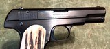 COLT 1903 .32 ACP PISTOL 4” BARREL WITH BARREL BUSHING BUILT IN 1907 STAG GRIPS EXCELLENT REFINISHED CONDITION - 4 of 10