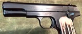 COLT 1903 .32 ACP PISTOL 4” BARREL WITH BARREL BUSHING BUILT IN 1907 STAG GRIPS EXCELLENT REFINISHED CONDITION - 3 of 10
