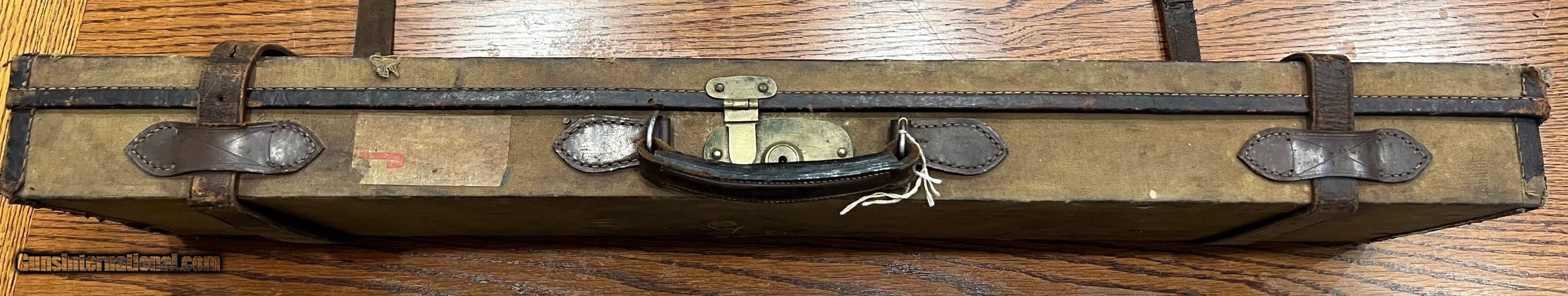 ENGLISH CANVAS & LEATHER 12GA GUN CASE FOR UP TO 32 1/2” BARRELS