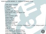 WINCHESTER MODEL 21 TRAP 30” VENT RIB F/F BARRELS NICE ORIGINAL GUN THAT MATCHES FACTORY SPECS EXACTLY - 15 of 15