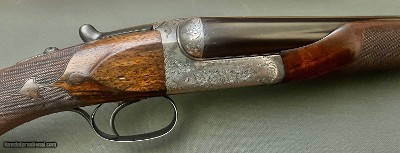 WESTLEY RICHARDS 12GA HAND DETACHABLE LOCK (DROPLOCK) 30” IM/F BARRELS RETAILED THROUGH VL&A CHICAGO VERY NICE ORIGINAL CONDITION CASED GAME/CLAYS SXS