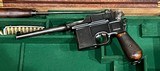 ANTIQUE WESTLEY RICHARDS MARKED AND RETAILED MAUSER C96 7.63X25MM CONEHAMMER BROOMHANDLE PISTOL ALL #’S MATCH STOCK & CASE ADDED LATER BUILT 1897 - 2 of 14
