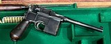 ANTIQUE WESTLEY RICHARDS MARKED AND RETAILED MAUSER C96 7.63X25MM CONEHAMMER BROOMHANDLE PISTOL ALL #’S MATCH STOCK & CASE ADDED LATER BUILT 1897 - 3 of 14