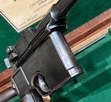 ANTIQUE WESTLEY RICHARDS MARKED AND RETAILED MAUSER C96 7.63X25MM CONEHAMMER BROOMHANDLE PISTOL ALL #’S MATCH STOCK & CASE ADDED LATER BUILT 1897 - 7 of 14
