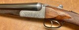 ARMSTRONG & CO NEWCASTLE 12GA TOP QUALITY BOXLOCK EJECTOR 30” C/F SET UP FOR LEFT HANDED SHOOTER FULL COVERAGE SCROLL ENGRAVED ACTION FIGURED WOOD - 2 of 20