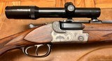 GERMAN (LIKELY MERKEL) 7X65R O/U BLITZ ACTION DOUBLE RIFLE 25 1/2” BARRELS WITH CLAW MOUNTED KAHLES 1.1-4.5X20 SCOPE EXCELLENT CONDITION ACCURATE RIFE - 2 of 24