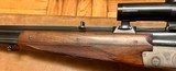 GERMAN (LIKELY MERKEL) 7X65R O/U BLITZ ACTION DOUBLE RIFLE 25 1/2” BARRELS WITH CLAW MOUNTED KAHLES 1.1-4.5X20 SCOPE EXCELLENT CONDITION ACCURATE RIFE - 9 of 24