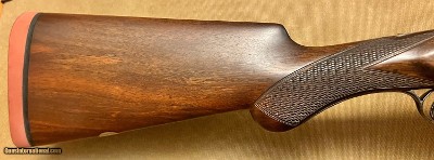 ANTIQUE WJ JEFFERY 12 BORE DOUBLE HAMMER RIFLE CUSTOM BUILT BY KIRK MERRINGTON 28” BARRELS WITH CLAW MOUNTED SWAROVSKI SCOPE ACCURATE RIFLE - Image 18 of 23