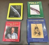 FOUR DONALD DALLAS BOOKS H&H “THE ROYAL GUNMAKER”, BOSS & CO BEST GUNMAKERS, DAVID MCKAY BROWN, AND ALEXANDER HENRY “RIFLE MAKER”