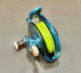 HAND BLOWN GLASS FLY REEL BY MICHAEL HOPKO ABSOLUTELY STUNNING WORK - 2 of 4