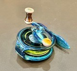 HAND BLOWN GLASS FLY REEL BY MICHAEL HOPKO ABSOLUTELY STUNNING WORK - 1 of 4