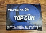 ONE CASE 28GA (250 SHELLS) FEDERAL TOP GUN 1330 FPS 3/4OZ #8 SHELLS