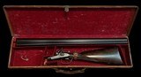 ANTIQUE SCOTTISH W. FINLAY 12 BORE HAMMERGUN 29 3/4” LM/M 2 3/4” NITRO BARRELS FULL COVERAGE SCROLL ENGRAVING HIGHLY FIGURED WOOD ORIGINAL CASE - 24 of 25