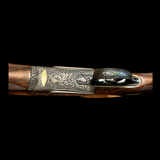 PERAZZI SCO 12GA 32” BARRELS WITH EIGHT TEAGUE CHOKES FULL COVERAGE SCROLL ENGRAVING WITH CHIMERA FIGURES FIGURED WOOD CLAYS/HELICE/PIGEON GUN - 5 of 25