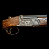 PERAZZI SCO 12GA 32” BARRELS WITH EIGHT TEAGUE CHOKES FULL COVERAGE SCROLL ENGRAVING WITH CHIMERA FIGURES FIGURED WOOD CLAYS/HELICE/PIGEON GUN - 2 of 25