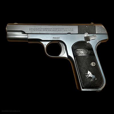 EXCELLENT ORIGINAL CONDITION COLT 1908 .380ACP WITH FRENCH FITTED PRESENTATION CASE BUILT IN 1924 - Image 3 of 9