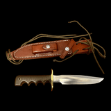 RANDALL 14-7 ATTACK KNIFE WITH MICARTA FINGER GROOVE HANDLES & #7 SHEATH EXCELLENT AS NEW IN CASE - 2 of 5