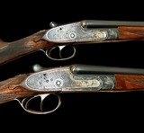 AYA #2 .410 SIDELOCK EJECTOR CONSECUTIVE SN TRUE PAIR 27” TEAGUE CHOKED BARRELS WELL FIGURED WOOD WITH LEATHER PADS STUNNING BRACE OF SMALLBORE GUNS - 2 of 16