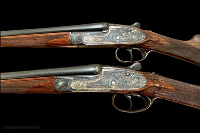 ***SOLD*** AYA #2 .410 SIDELOCK EJECTOR CONSECUTIVE SN TRUE PAIR 27” TEAGUE CHOKED BARRELS WELL FIGURED WOOD WITH LEATHER PADS