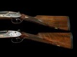 AYA #2 .410 SIDELOCK EJECTOR CONSECUTIVE SN TRUE PAIR 27” TEAGUE CHOKED BARRELS WELL FIGURED WOOD WITH LEATHER PADS STUNNING BRACE OF SMALLBORE GUNS - 14 of 16