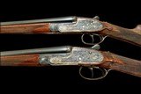 AYA #2 .410 SIDELOCK EJECTOR CONSECUTIVE SN TRUE PAIR 27” TEAGUE CHOKED BARRELS WELL FIGURED WOOD WITH LEATHER PADS STUNNING BRACE OF SMALLBORE GUNS