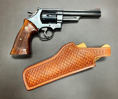 SMITH & WESSON 25-5 45 COLT 6” BARREL EL PASO SADDLERY HOLSTER EXCELLENT BORE NICE ORIGINAL CONDITION REVOLVER